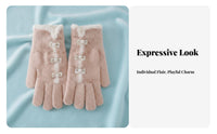Soft Material Screen-Responsive Screen Gloves Stretchy Fit Screen-Responsive Screen Thermal Gloves Lightweight for Students, Adults
