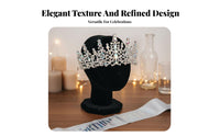 2 Pieces Birthday Queen Crown and Sash Sparkling Crystal S Birthday Crown and Sash Set Silver Princess Tiara Elegant Design