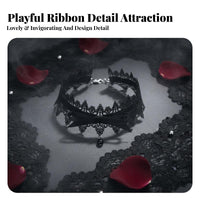 Lace ribbon Choker Dark Romantic-inspired and aesthetic Lace ribbon Neckband Vintage influenced by for Women, Teens