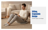Ergonomic Viscoelastic Foam Seat Pad, Posture Support for Office Chair, Grey, Modern Minimalist