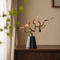 Tabletop Decoration with Birds Decorative Bird Decoration Sculptural