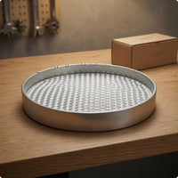 Screw Sorting Tray Zinc Alloy Perforated Screw Tray Silver Finish
