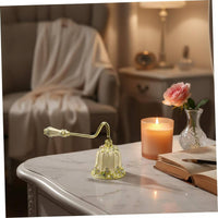 Vintage Enamel Candle Wick Quencher Safe Extinguishing Long Handle Candle Wick Quencher Jeweled Wick Extinguishing Tool