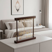 Wooden Necklace Display Stand Walnut Finish Necklace Display Stand Countertop Jewelry Hanging Rack Untangled-Untangled