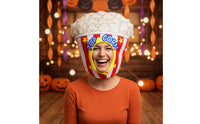 Popcorn Costume Headpiece Funny Design Popcorn Bucket Hat Carnival Style Novelty Headwear for Party, Performance
