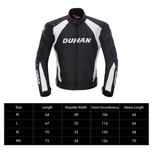 Motorcycle Jacket with Protective Padding Sporty Riding Jacket Apparel Fitted for Riders, Racing