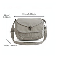Handbag Washed Finish Vintage Design Crossbody Purse for Middle-Aged Women