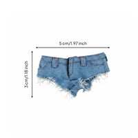 1/6 Scale Denim Shorts Real Pockets Miniature Jean Short Shorts Material Collectible Accessory for Hobbyists