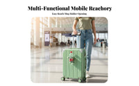 Airline Approved Multifunctional Carry-on Telescopic Handle Luggage Long-Lasting Trolley Bag Lightweight for Travelers, Business Professionals, Vacatisinglers, Airport, Weekend Getaways, Holidays
