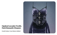 2 Pieces Velvet Slip Dress with Lace Shrug Lace Bell Sleeve Short Jacket Dress