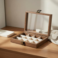 Walnut Jewelry Box Scratch Protection for Vanity