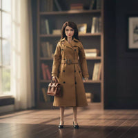 1/6 Scale Female Agent Coat High Intricate 1/6 Scale Outerwear Coat Female Figure Outfit Long-Lasting Cloth Material