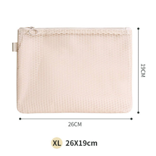 3 Pieces Doubledouble-Panel Breathable Pouch Transparent Design Mesh Outing