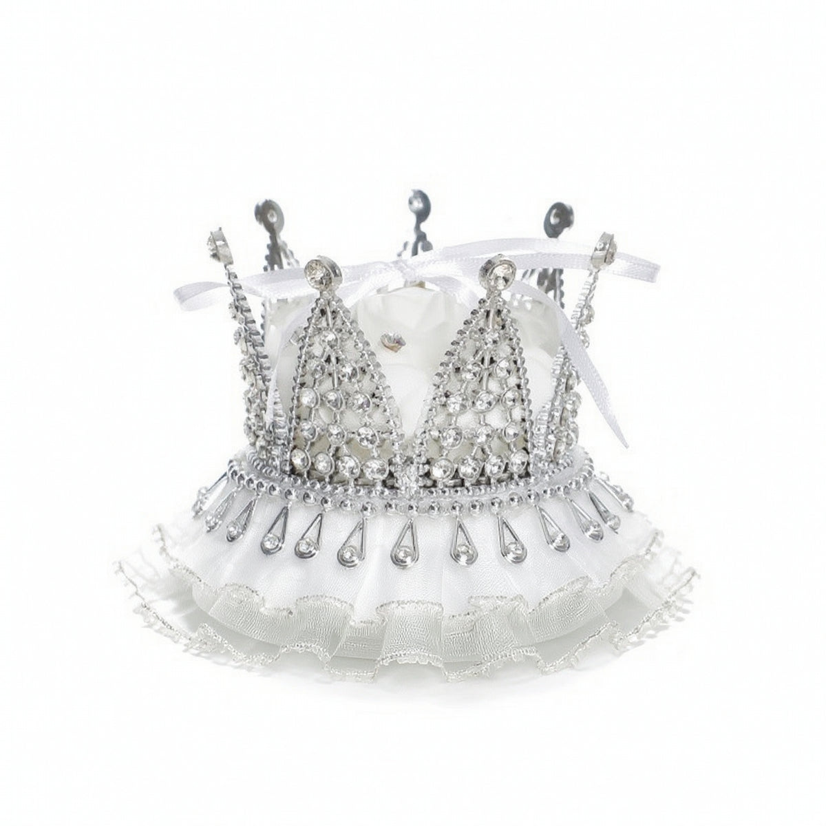 Crown Band Box Faceted Organizer Ornate for Wedding, Valentine's Day