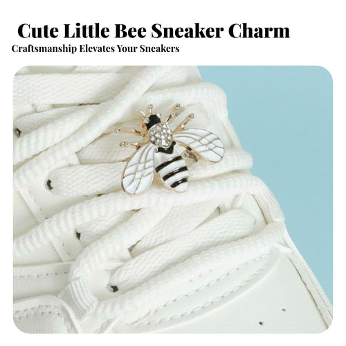 Cute Designs Rhinestone Bee Shoe Buckle Decorative Bee Shoelace Charm Personalize Your Shoes for Girls, Women, Daily Wear, School, Parties