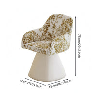 Swivel Makeup Chair Foam Filled Swivel Vanity Chair Space Saving for Nail Salon
