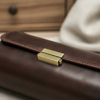 3 Compartment Watch Box Firm Clasp Leather Watch Holder Soft Plush