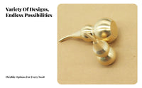 Three-Section Gourd Decoration Polished Finish Openable Brass Wu Lou Brass Gourd Trinket Handmade Individual Accessory