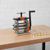 Jewelry Rolling Mill Adjustable Thickness Goldsmithing Press Machine Manual Rolling Mill Labor-Saving Gear Reduction