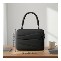 Puffer Computer Bag Lightweight Quilted Laptop Tote Shockproof for Office