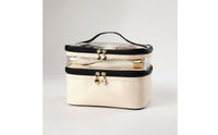 Double Layer Makeup Bag Large Capacity Clear Makeup Bag Easy to Clean for Women