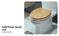 Silent Operation Wooden Toilet Seat Long-Lasting Slow Close Toilet Seat Easy Installation Bathroom Fixture Heavy Duty for Homeowners, Families, DIY Enthusiasts, Restroom, Home