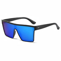 Trendy Punk Sunglasses, Large One-Piece Lens, Outdoor, Cycling, Unisex, Colorful Frame