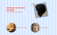 Unisex Wool Coat Belt, Adjustable, Black, Fall Winter