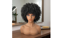 Tightly Coiled Synthetic Afro Curly Hairpiece Voluminous Soft-Textured Afro Hairpiece
