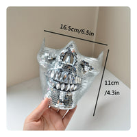 Horned Skull Mask Mosaic Costume Accessory Handmade