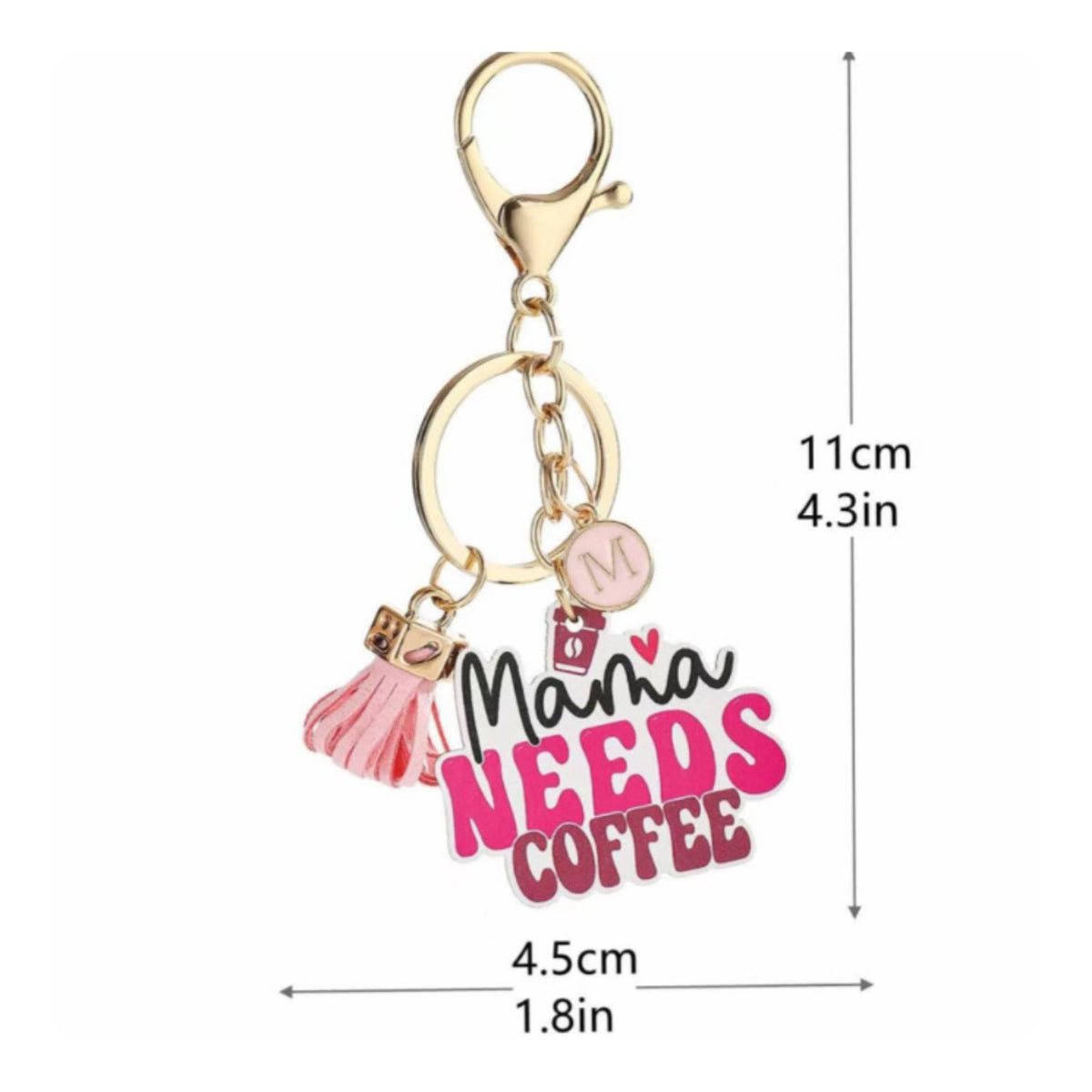 Mama Letter Pendant Keychain Gift-Ready Mama Tassel Keychain Long-Lasting