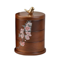 3-Tier Rotating Jewelry Box Solid Wood Stackable Trinket Holder Sturdy &