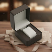 PU Leather Watch Box Matte Finish Luxury Wristwatch Box Custom Emblem
