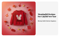Girls Fleece Pullover, Warm Winter Sweatshirt, Chinese Style, New Year Outfit, Blessing Print