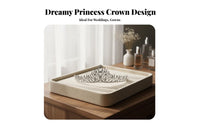 Bridal Crown Regal Design Bridal Feather Tiara Crystal Princess Crown High Glow Crystal Wedding Headpiece Sparkling