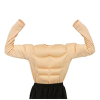 Muscle Costume Top Novelty Padded Muscle Shirt 3D for Stage Performances