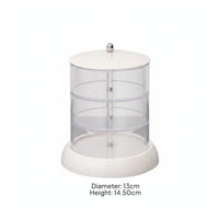 3-Layer Rotating Organizer Dust-Proof Rotating Jewelry Organizer for Dresser Top