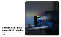 Colorful Night Light Desktop Water Cooling Fan 5 Speed Settings Portable Air Cooler Fan Adjustable Airflow for Office, Bedroom, Dorm Room