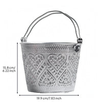 Embossed Ice Container Textured Aluminum Ice Container Swing Handle