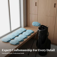 Sport Iron Cover Thickened Sport Iron Headcover Set Embroidered Club Cover Long-Lasting Water Resistant for Storage