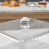 Rectangular Cake Cover Particle-Resistant Buffet Display Cover Rectangular Lidded Cake Tray Long-Lasting Transparent Food