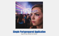 Face Decal Sticker, Acrylic Crystal, Party, EDM Event, Random Design
