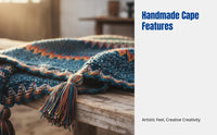 Ethnic Style Cape, Tibetan Travel Outfit, Knitted Shawl, Boho Poncho, Outdoor Scarf for Women