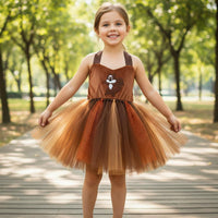 Squirrel Costume Dress Soft Bodice Creature Tutu Outfit for School Play