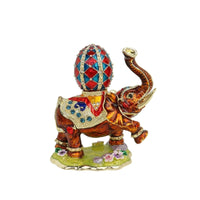 Elephant Trinket Box Hinged Elephant Jewelry Holder Auspicious for Collectors