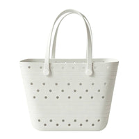 Beach Tote Easy to Clean Tote Bag with Holes Washable for Travel, Families