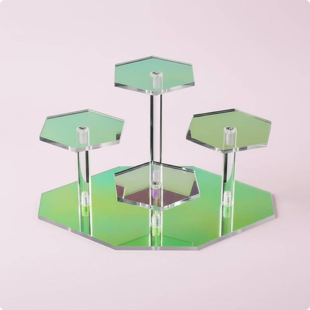 Acrylic Step Display Stand Space Saving Perfume Stand 4-Tier for Shop Window
