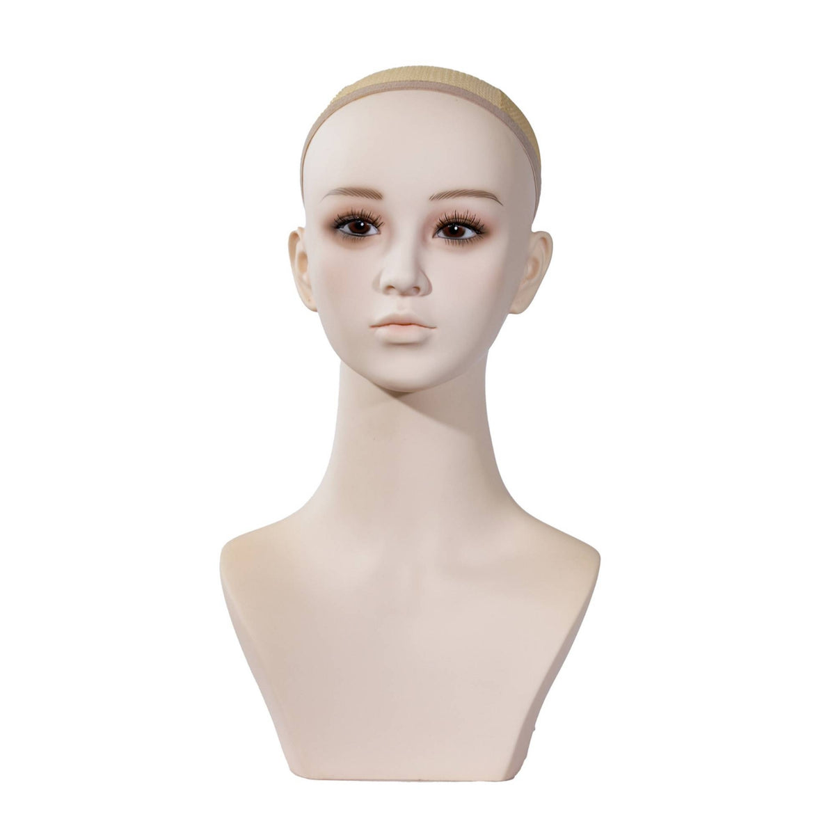 Pierced Ears Hairpiece Mannequin Bust Makeup Display Bust Smooth
