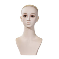 Pierced Ears Hairpiece Mannequin Bust Makeup Display Bust Smooth