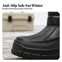 Warm & Comfortable men's Thermal Fishing Boots Long-Lasting Waterproof Winter Boots Adjustable Drawstring for Fishermen, Rainy Days, Work